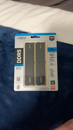 Crucial Pro 128GB Kit (2 x 64GB) DDR5-5600 PC5-44800 CL46 Dual Channel Desktop Memory Kit CP2K64G56C46U5 - Black
