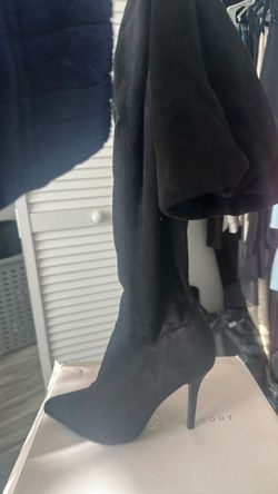 Long Velvet Over The Knee Boots