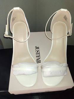 JustFab White Sophia Dress Sandals