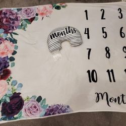 Milestone Blanket With Pillow