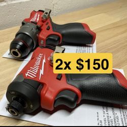 Milwaukee New Hammer Drill Fuel And Impact Fuel M12 - No Batteries Nuevos 