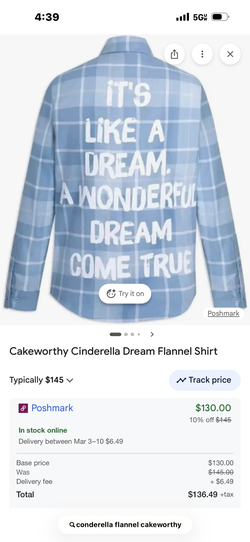 Disney Cinderella flannel Cakeworthy