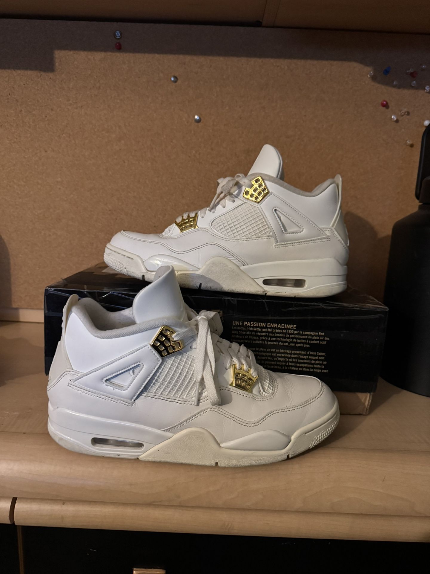 Jordan 4 Metallic golds 