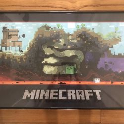 Minecraft Poster 34” X 22” Framed