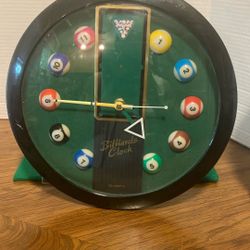 Vintage Quartz Billiards Clock-11”Round