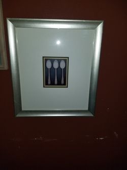 Sliver picture frames set of two