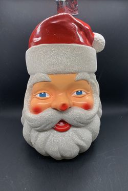 Vintage Blow Mold Santa Head