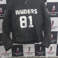 Mens Raiders Motorcycle Leather Jacket 