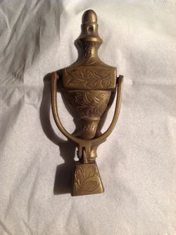 1940s bell of sarna brass door knocker, India bells of sarna