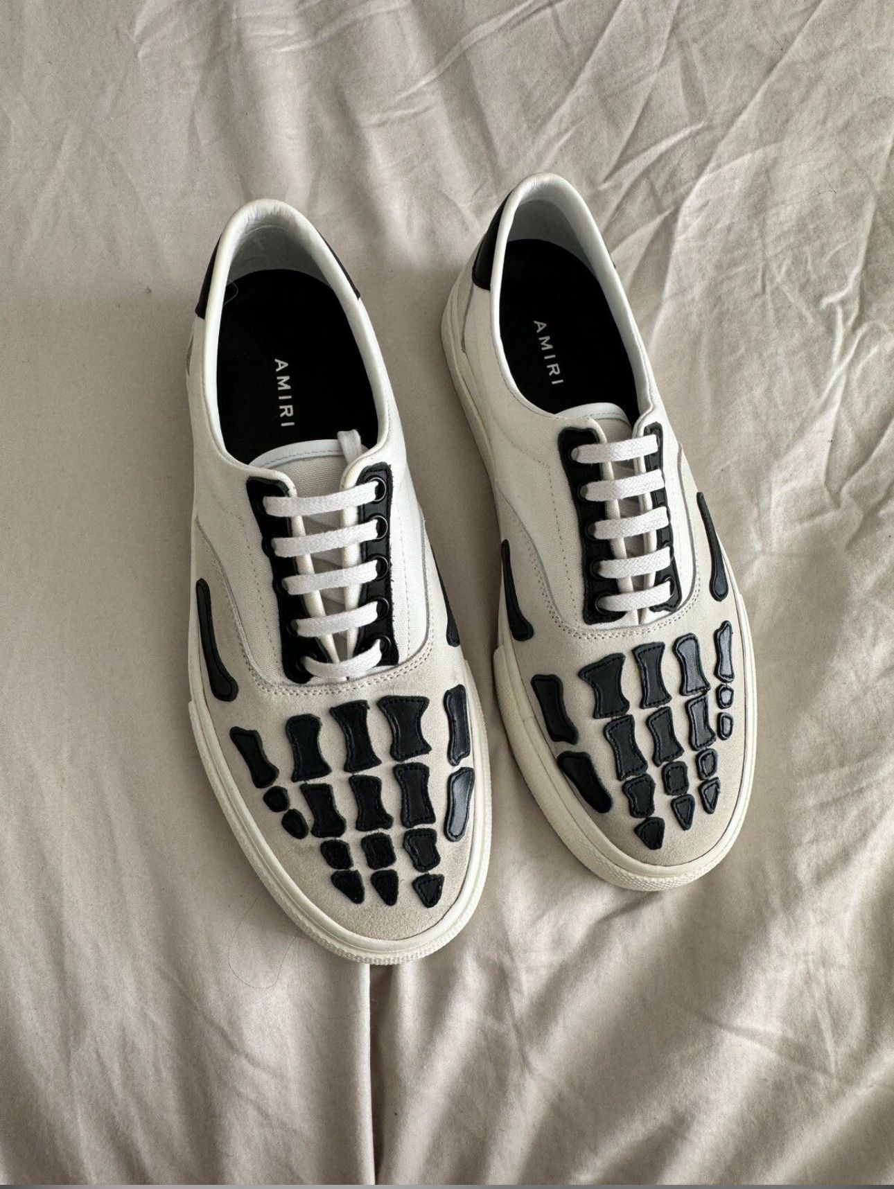 Amiri Skel Toe Lace Up Sneakers