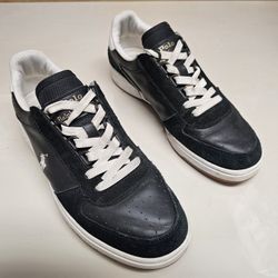 Size 8.5 - POLO RALPH LAUREN - Mens Shoes Court Leather Suede Sneakers Black Gum

Great condition Size 8.5 Mens. From non smoking pet free home. Will 
