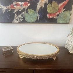 Vintage Glass & Gold Decorative Set