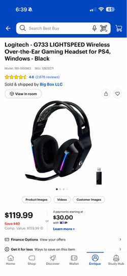 Logitech G733 LIGHTSPEED Wireless Gaming Headset