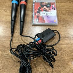 PS3 Singstar Bundle with Game and 2 Microphones Splitter