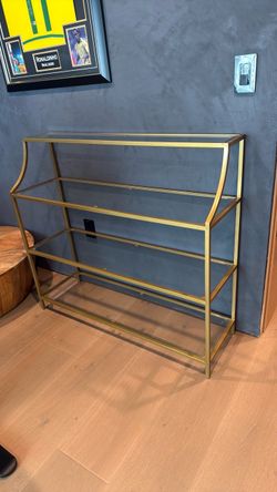 Gold Glass Console Table
