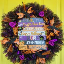 Homemade Halloween Wreath Decor
