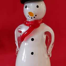MURANO Hand blown glass snowman