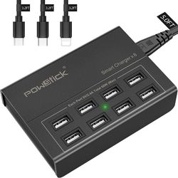 USB Charger Station,Powstick 8 Ports Charging