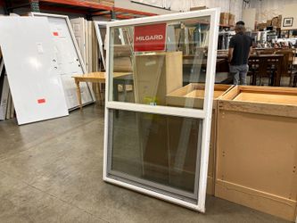 NEW! MILGARD 59×39 White Vinyl Vertical Sliding Window