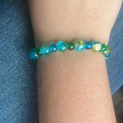 Green and blue bracelet