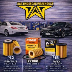 MERCEDES BENZ AND BMW OIL FILTERS