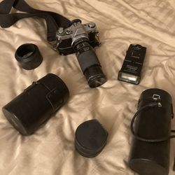 Canon AE-1 with 2 Zoom Lenses 