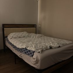Full Size Mattress + Topper + Bed Frame 