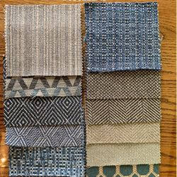 3 Lots Of 12 Decorator Fabric Samples 6x6. #090222A6