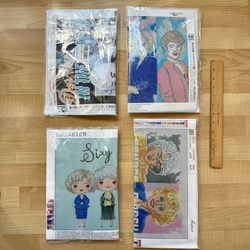 Golden Girls Diamond Painting Kits Lot Of 4 - 35X35, 2@ 12X16 and 40CMx30CM