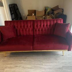 Velvet Sleeper Sofa/Couch