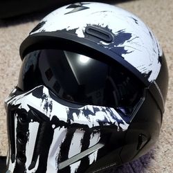 ScorpionEXO Covert X Open Face Half Shell 3/4 Motorcycle Helmet Comm Ready Speaker Pockets DOT Marauder