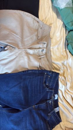 1 size 10 short Time and Tru dark blue and 1 size 12 petite bootcut Time and Tru Beige
