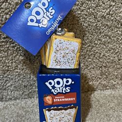 Pop Tarts Ornament Frosted Strawberry Pastry Faux Food Christmas Decoupage RUZ