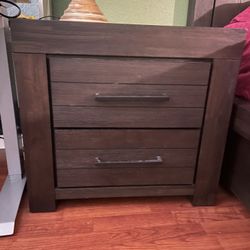 Acacia Wood - 4pc Bedroom Set (Queen Storage Bed + Dresser + 2 Nightstands)