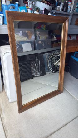 Mirror Wood Frame 48”x34” $60