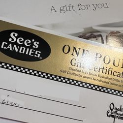 See’s Candy - 1 Pound Gift Certificate 