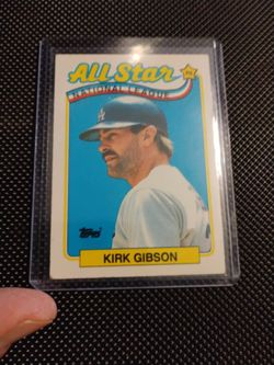 RARE 1988 Topps RARE ERROR KIRK GIBSON ALL-STAR GHOST  DOUBLE PRINT NATIONAL  LEAGUE BASEBALL CARD 1/1