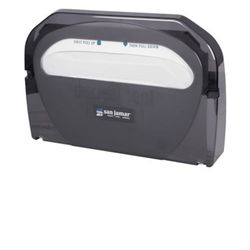 San Jamar TS510TBK Toilet Seat Cover Dispenser, Black Pearl