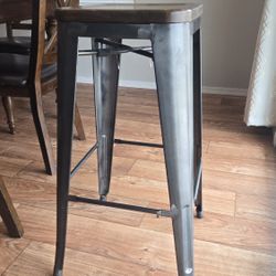 Black and Brown Bar Stools (2)