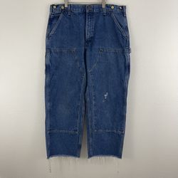 CARHARTT Vintage 90s Mens Double Knee Distressed Dungaree Fit Baggy Skater Jeans