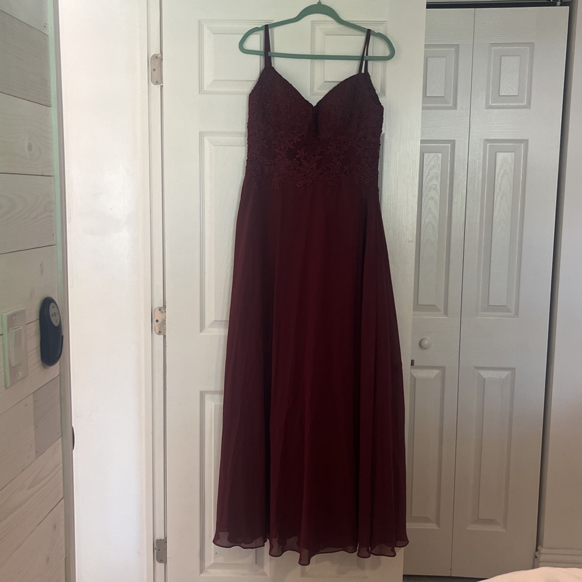 Burgundy bridesmaid dress