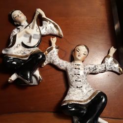 Vintage Oriental Ceramic Wall Decor (2 Items)