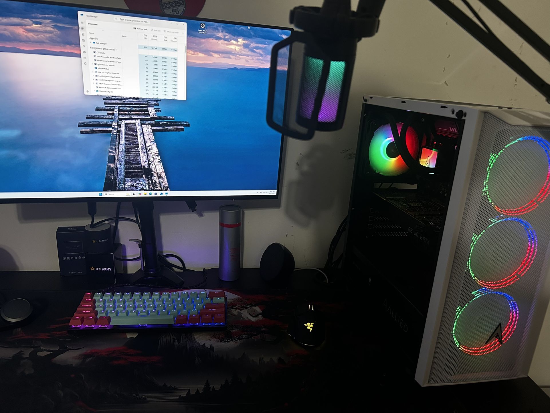 Gaming Pc And Monitor Full Setup