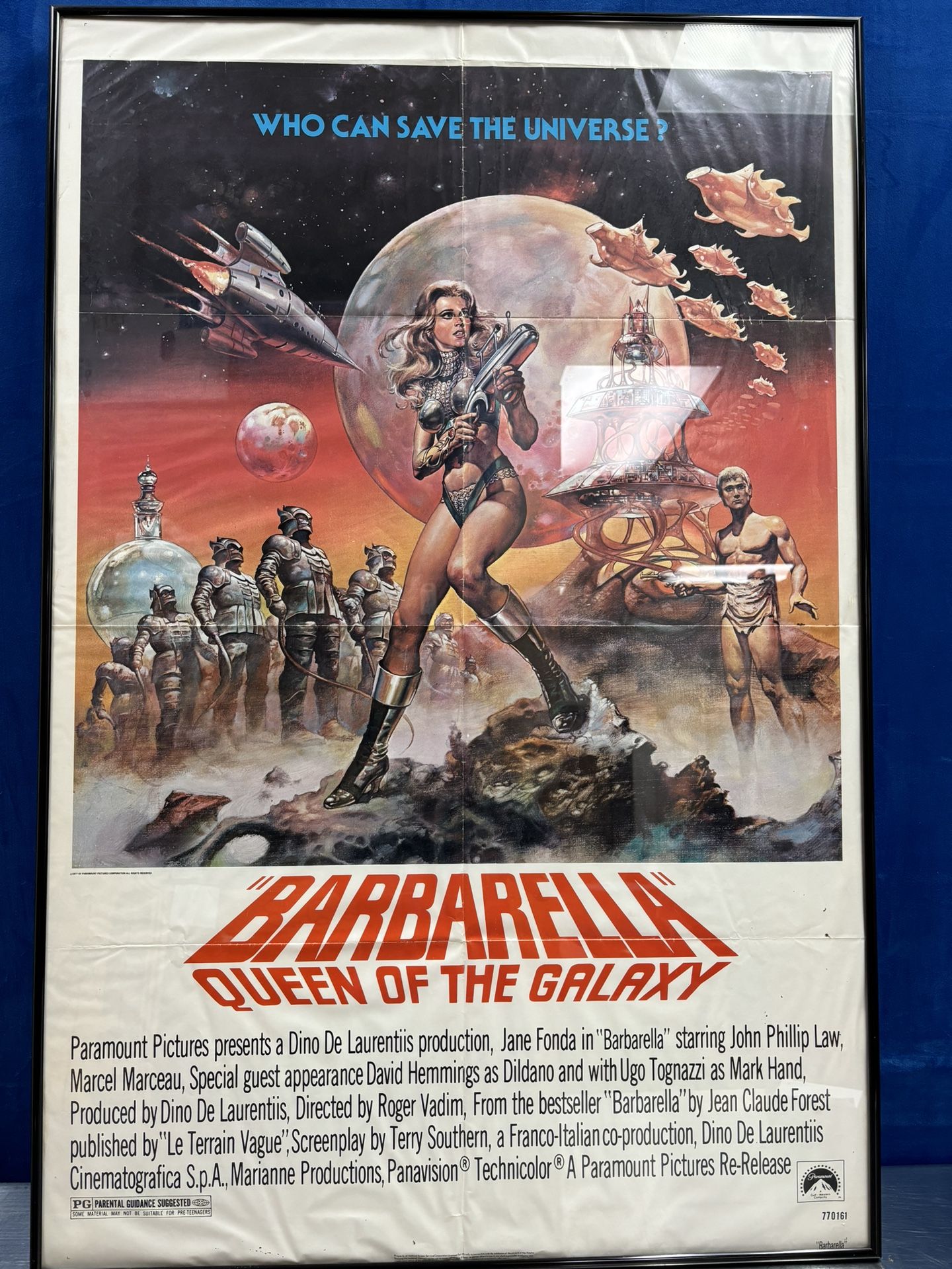 Vintage Original Barbarella 1977 Jane Fonda Movie Poster