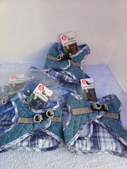 Urban Dog Stars Denim/Blue Plaid Dog Harness $5 each Brand New (Price Is Firm)