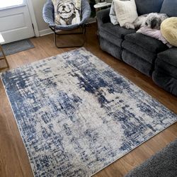 Multi Abstract Area Rug 5x7ft