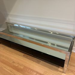 Glass/Mirror TV Stand With Storage