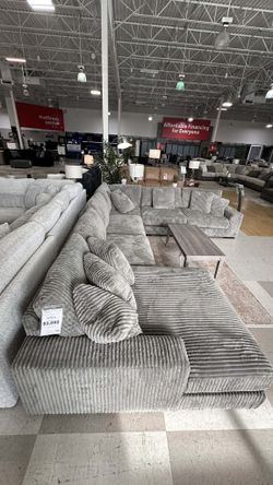 Living Space Family Sectional Couch Set Fast Delivery Military Discount Color Options Only $39 down payment 👉 Please ask Jon Green for a discount whe