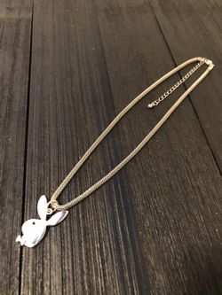 17 inch Stainless Steel Mesh Necklace with Playboy Bunny Pendant/ new 2020 drip jewelry paparazzi gift fun club