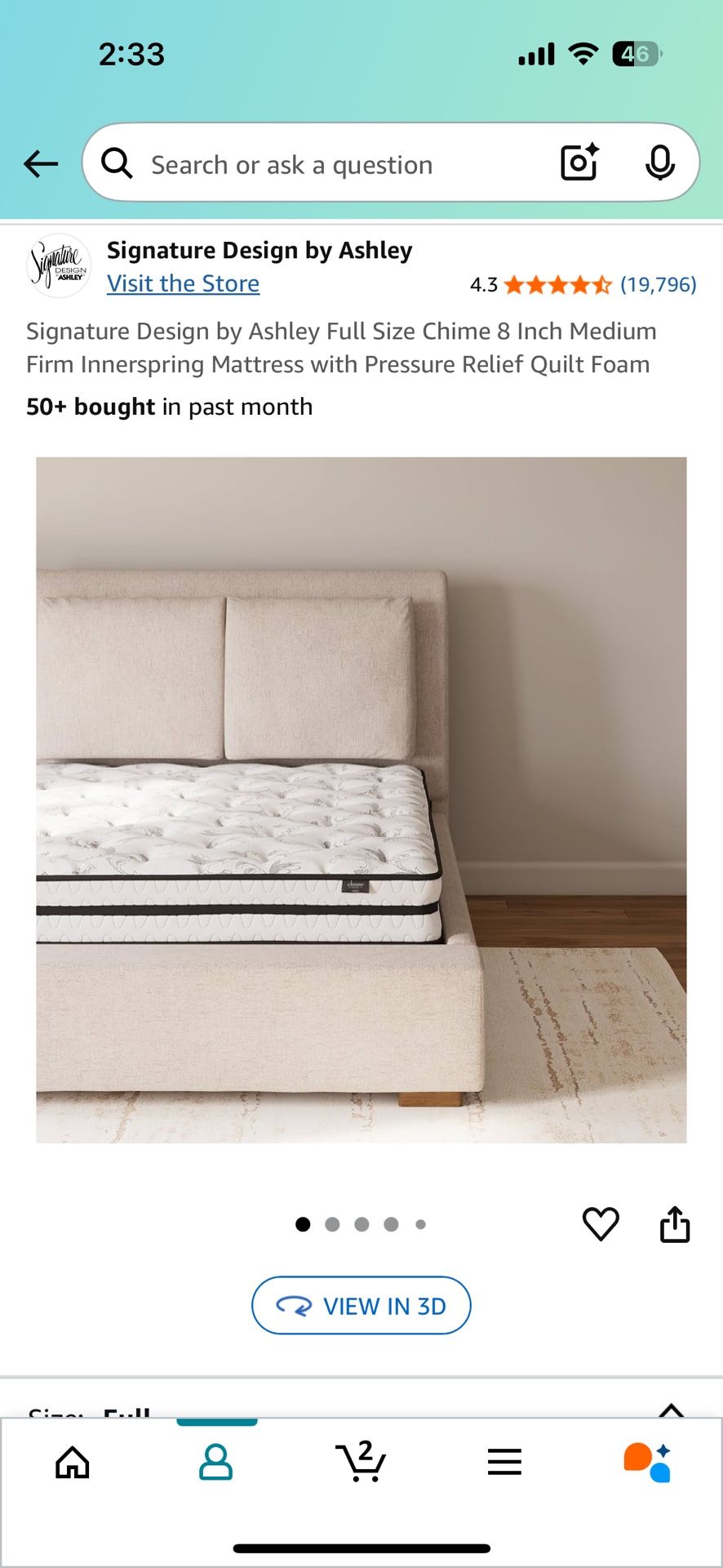Full Size mattress 8 Inch